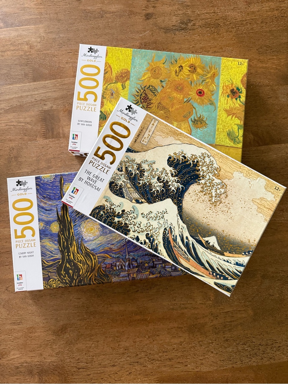 500-Piece Puzzles - Van Gogh and Hokusai Artwork bundle